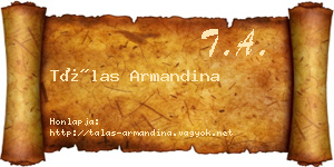Tálas Armandina névjegykártya